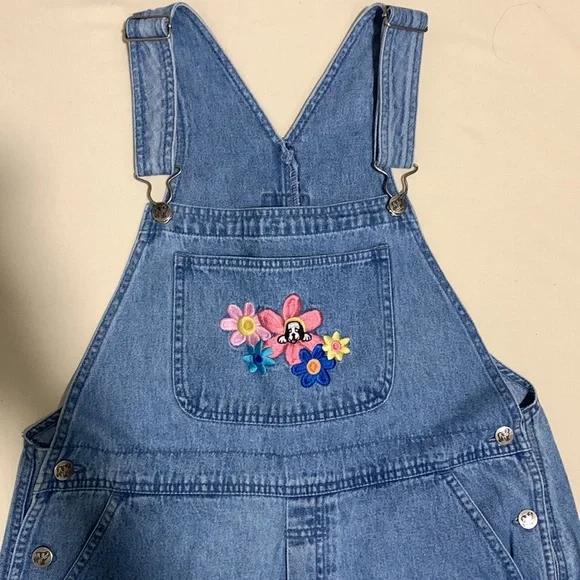 Vintage Big Dogs Denim Overall Shorts